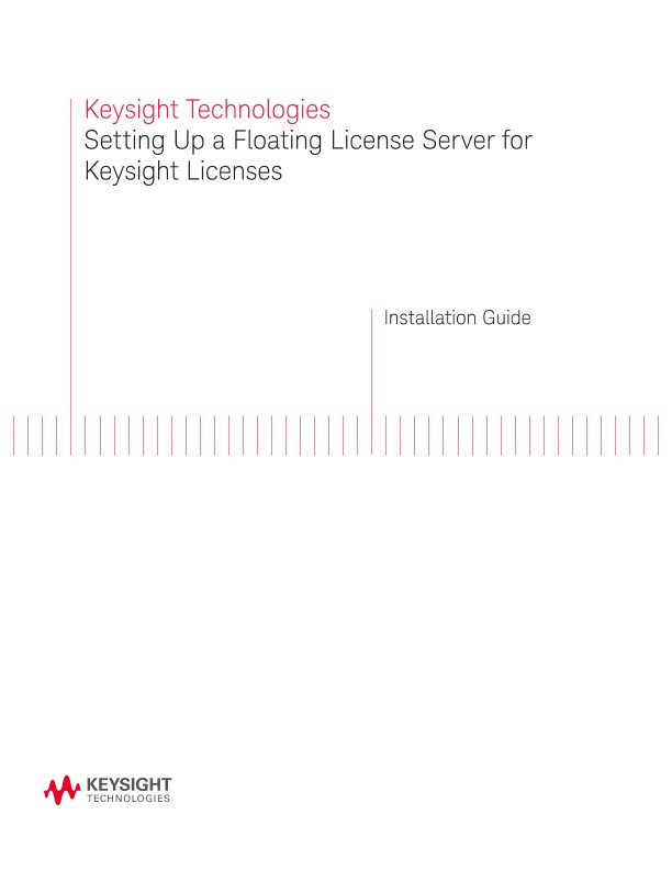Setting Up a Floating License Server for Keysight Licenses PDF Asset